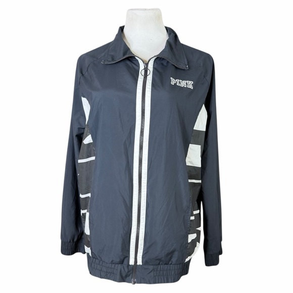 VS PINK Navy Blue, Black & White Anorak Windbreaker - Size XS - Picture 2 of 15
